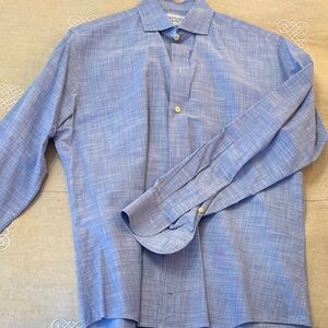 Stylish Blue Button-Down Shirt for Men
